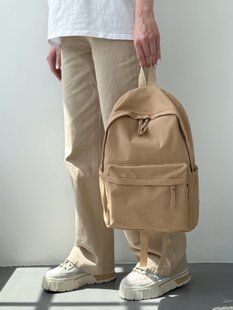 Базовий рюкзак з плащової тканини Mak-Shop Бежевий
