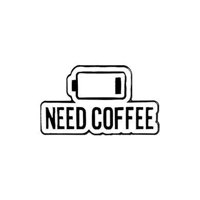 Металеві піни &laquo;Thinking / Need Coffee&raquo; &mdash; 2 дизайни