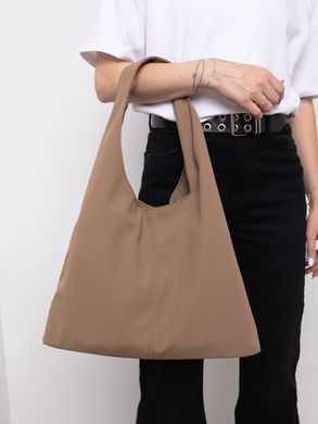 Вместительная сумка тоут из плотной плащевой ткани Mak-Shop &mdash; Карамельная