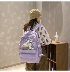 Нейлоновый рюкзак с игрушками  фиолетовая
