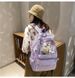 Нейлоновый рюкзак с игрушками фиолетовый