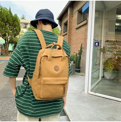 Холщевый рюкзак унисекс корейский стиль