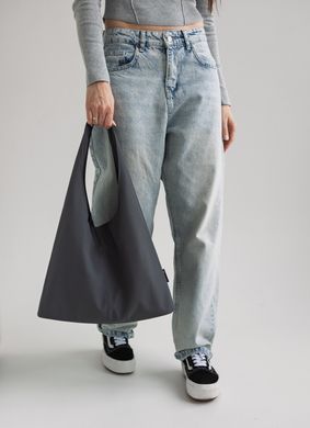 Вместительная сумка тоут из плотной плащевой ткани Mak-Shop &mdash; Серая