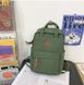 Холщевый рюкзак унисекс корейский стиль Зелёный
