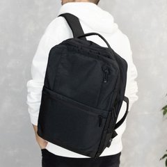 Чорний чоловічий рюкзак для ноутбука Чорний