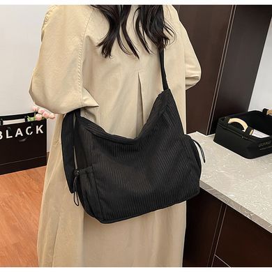 Сумка через плече з крупного вельвету