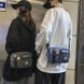 Компактная сумка через плечо в корейском стиле Серый