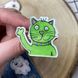 Класні значки №5 Зелений кіт