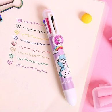 Багатобарвна ручка з принтом мультяшного єдинорога