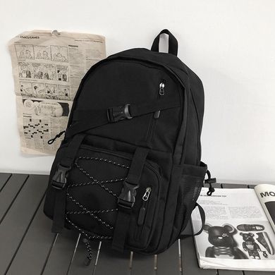 Вместительный черный рюкзак Черный