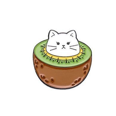 Металлический значок с котом — пин для рюкзака, одежды и сумки