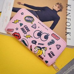 Жіночий гаманець в стіках рожевий Рожевий