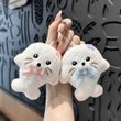 Плюшевый брелок Мультяшный тюлень с бантиком