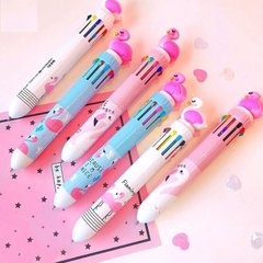 Многоцветная ручка с игрушкой фламинго