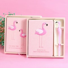 Блокнот и ручка Фламинго