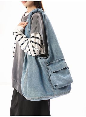 Жіноча сумка Lazy Style Denim великої місткості &mdash; Блакитна