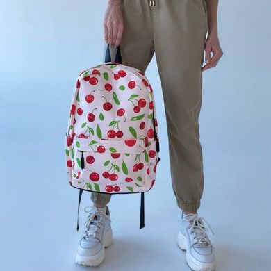 Молодежный рюкзак с вишенками Белый