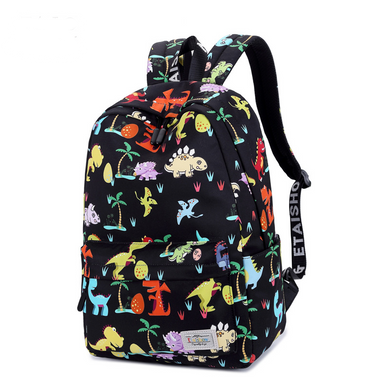 Шкільний рюкзак Динозаври Чорний