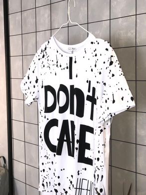Біла футболка "i do not care" Білий