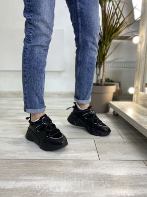 Женские повседневные кроссовки черные Черный