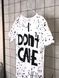 Біла футболка "i do not care"