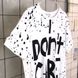Белая футболка "i don't care"